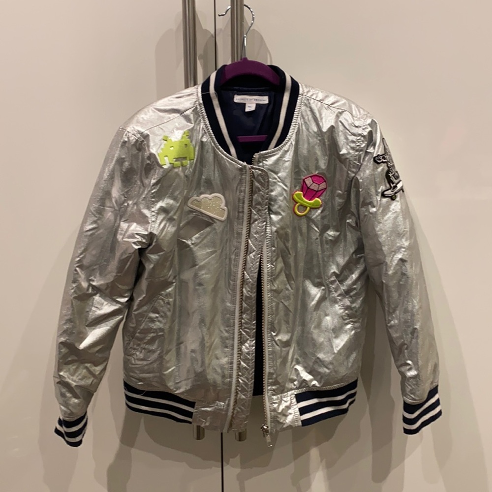 ROCKETS Of AWESOME 😎 size 8 Unisex Bomber metallic jacket